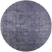 Round Machine Washable Industrial Modern Grape Purple Rug, wshurb2408