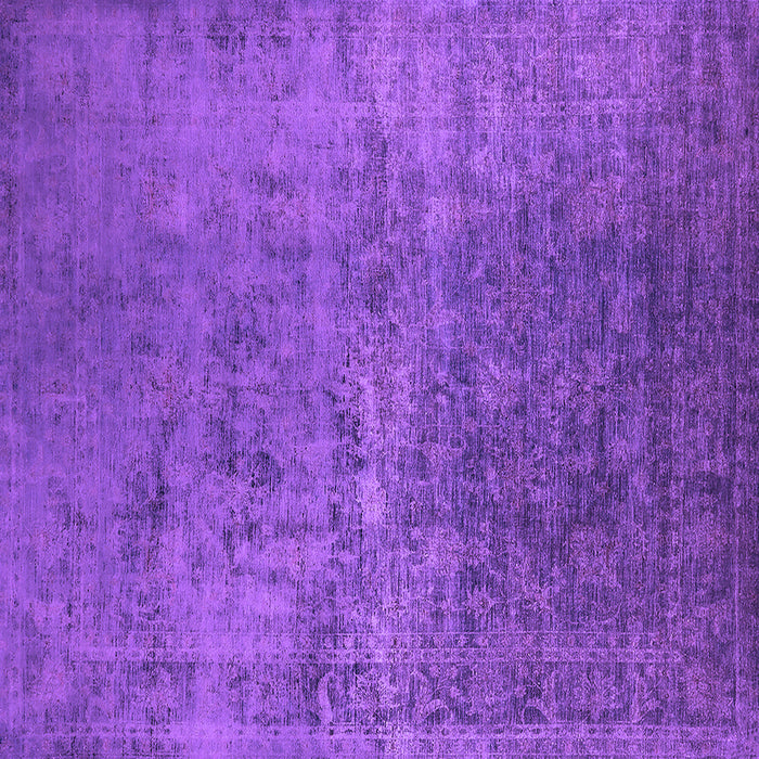 Square Machine Washable Oriental Purple Industrial Area Rugs, wshurb2408pur
