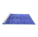 Sideview of Machine Washable Oriental Blue Industrial Rug, wshurb2409blu