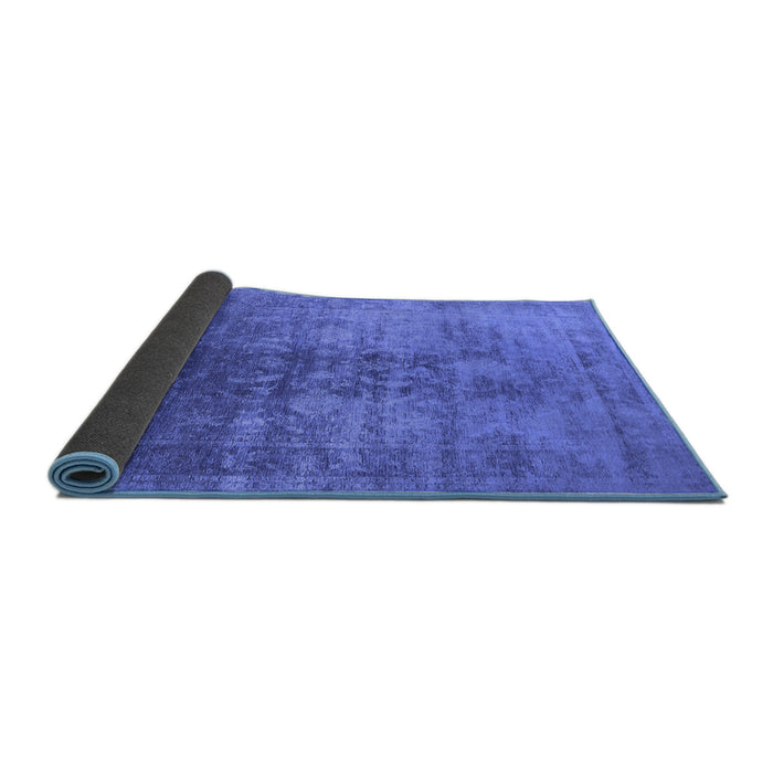 Sideview of Oriental Blue Industrial Rug, urb2409blu