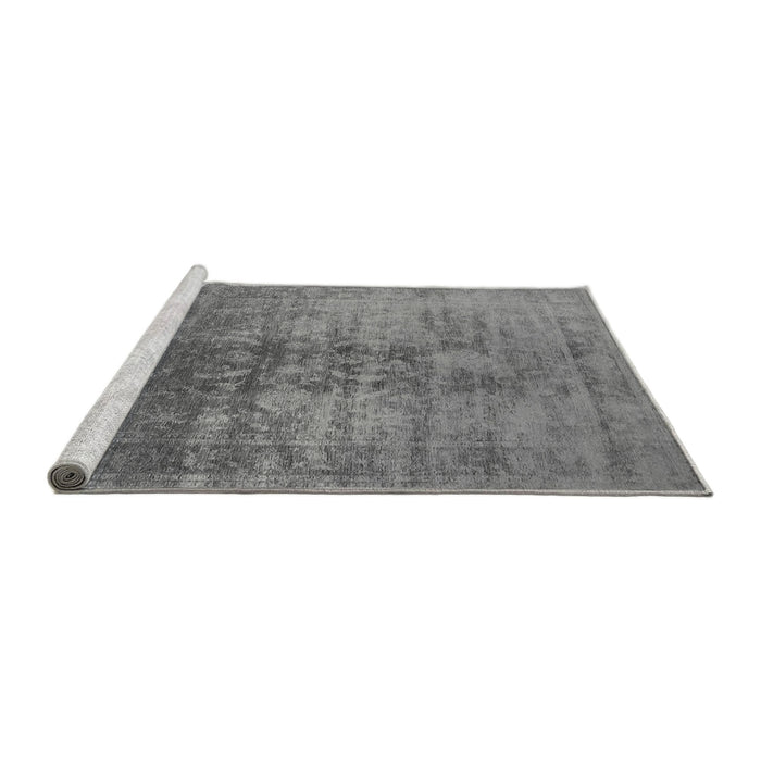 Sideview of Machine Washable Oriental Gray Industrial Rug, wshurb2409gry