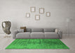 Machine Washable Oriental Green Industrial Area Rugs in a Living Room,, wshurb2409grn