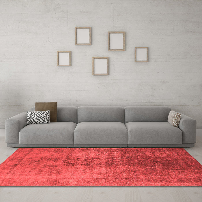 Industrial Red Washable Rugs