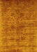 Machine Washable Oriental Yellow Industrial Rug, wshurb2410yw