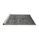 Sideview of Machine Washable Oriental Gray Industrial Rug, wshurb2410gry