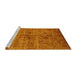 Sideview of Machine Washable Oriental Yellow Industrial Rug, wshurb2410yw