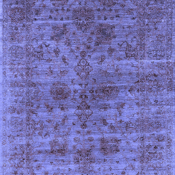 Machine Washable Oriental Blue Industrial Rug, wshurb2410blu