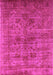 Machine Washable Oriental Pink Industrial Rug, wshurb2410pnk