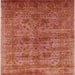 Square Mid-Century Modern Red Oriental Rug, urb2410