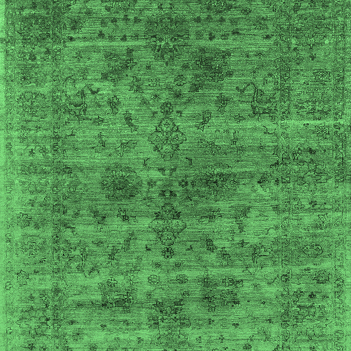Machine Washable Oriental Emerald Green Industrial Area Rugs, wshurb2410emgrn