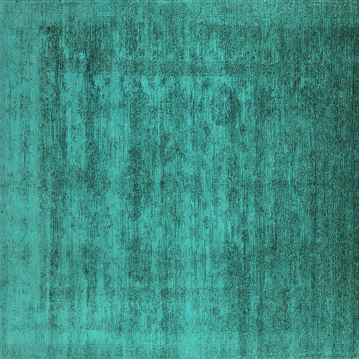 Square Oriental Turquoise Industrial Rug, urb2411turq