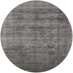 Round Mid-Century Modern Gray Oriental Rug, urb2411