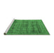 Sideview of Machine Washable Oriental Emerald Green Industrial Area Rugs, wshurb2411emgrn