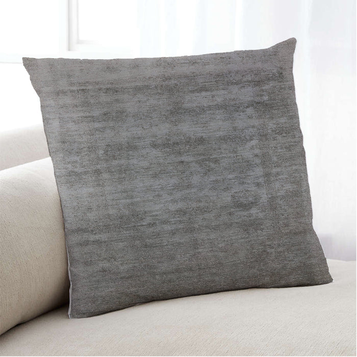 Lifestyle Image of Mid-Century Modern Urban Square Gray Throw Pillow, 18 inch by 18 inch, pwurb2411