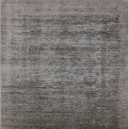 Square Mid-Century Modern Gray Oriental Rug, urb2411