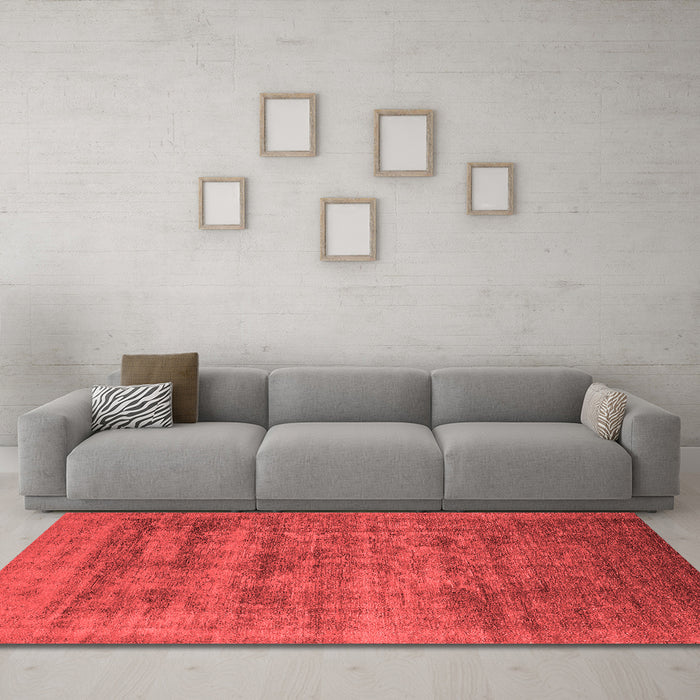 Industrial Red Washable Rugs