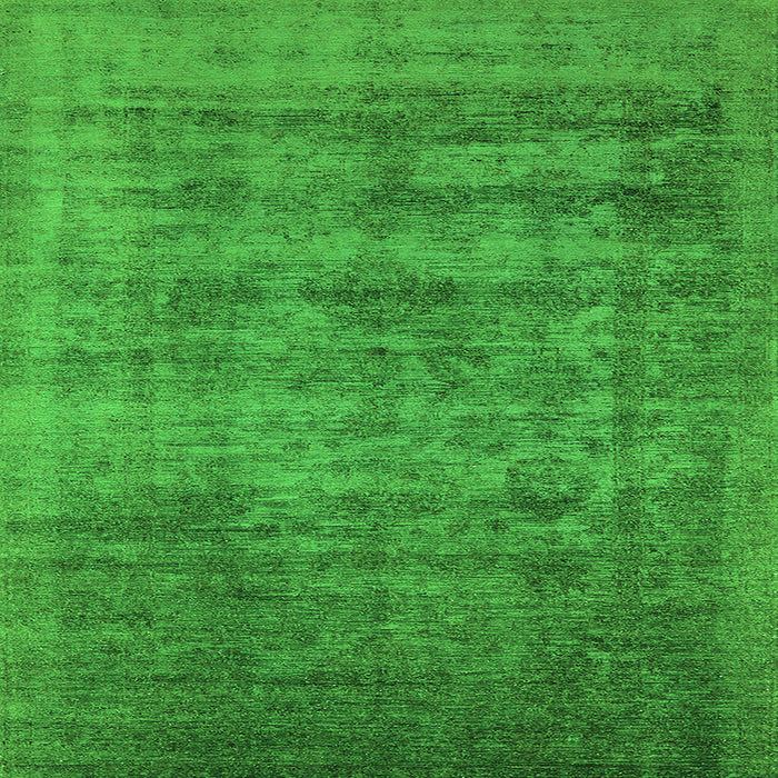 Square Oriental Green Industrial Rug, urb2411grn
