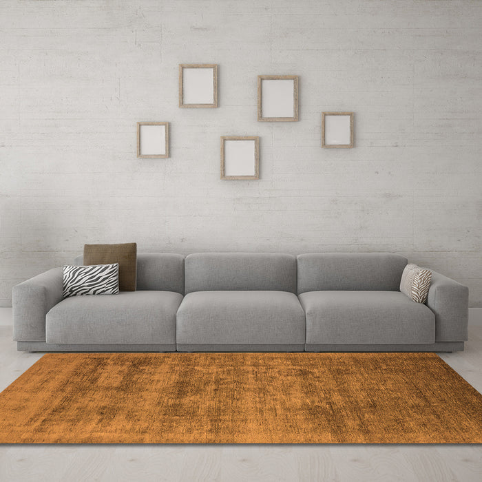 Machine Washable Oriental Orange Industrial Area Rugs in a Living Room, wshurb2411org