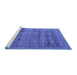 Sideview of Machine Washable Oriental Blue Industrial Rug, wshurb2411blu