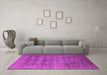 Machine Washable Oriental Pink Industrial Rug in a Living Room, wshurb2411pnk