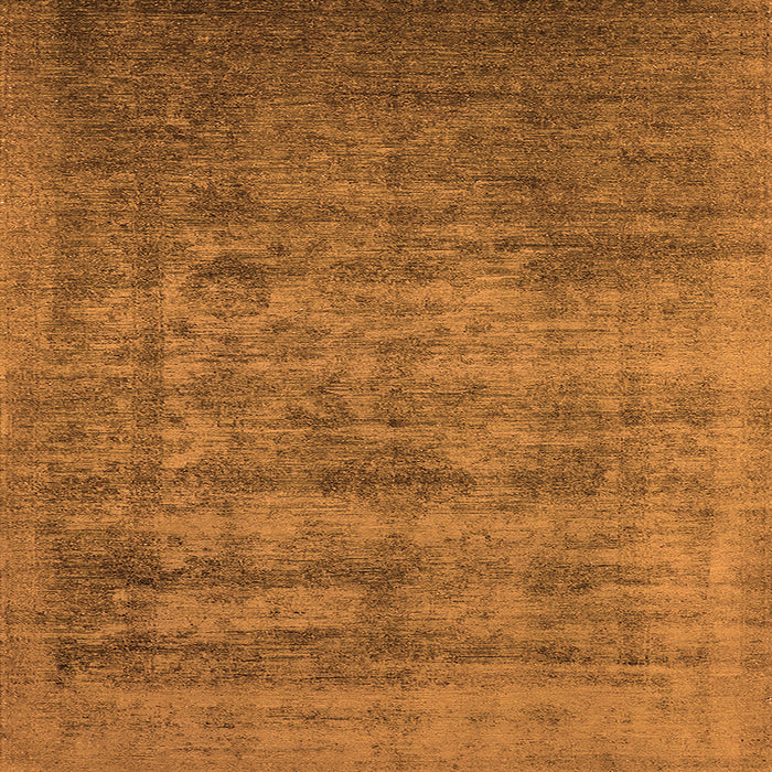 Square Machine Washable Oriental Orange Industrial Area Rugs, wshurb2411org