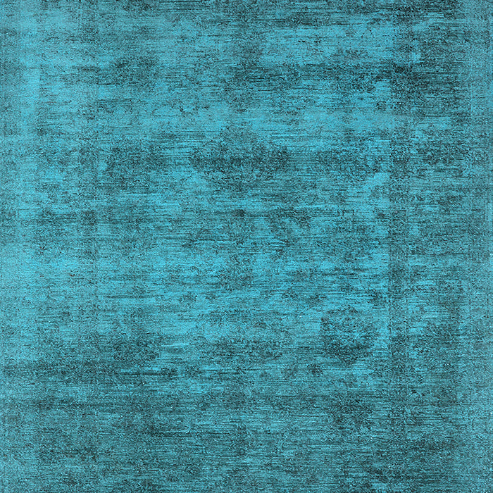 Machine Washable Oriental Light Blue Industrial Rug, wshurb2411lblu