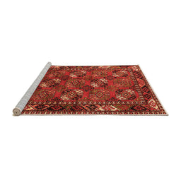 Sideview of Machine Washable Oriental Orange Industrial Area Rugs, wshurb2412org