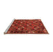 Sideview of Machine Washable Oriental Orange Industrial Area Rugs, wshurb2412org