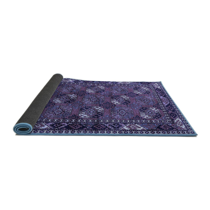 Sideview of Oriental Blue Industrial Rug, urb2412blu