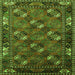 Square Oriental Green Industrial Rug, urb2412grn