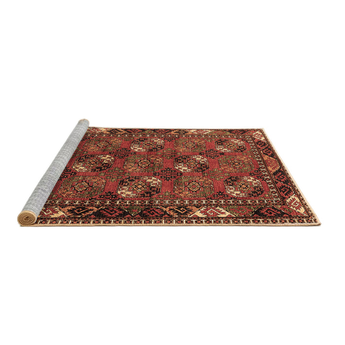 Sideview of Machine Washable Oriental Brown Industrial Rug, wshurb2412brn
