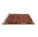 Sideview of Machine Washable Oriental Brown Industrial Rug, wshurb2412brn