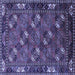 Square Oriental Blue Industrial Rug, urb2412blu