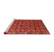 Sideview of Machine Washable Industrial Modern Orange Rug, wshurb2413