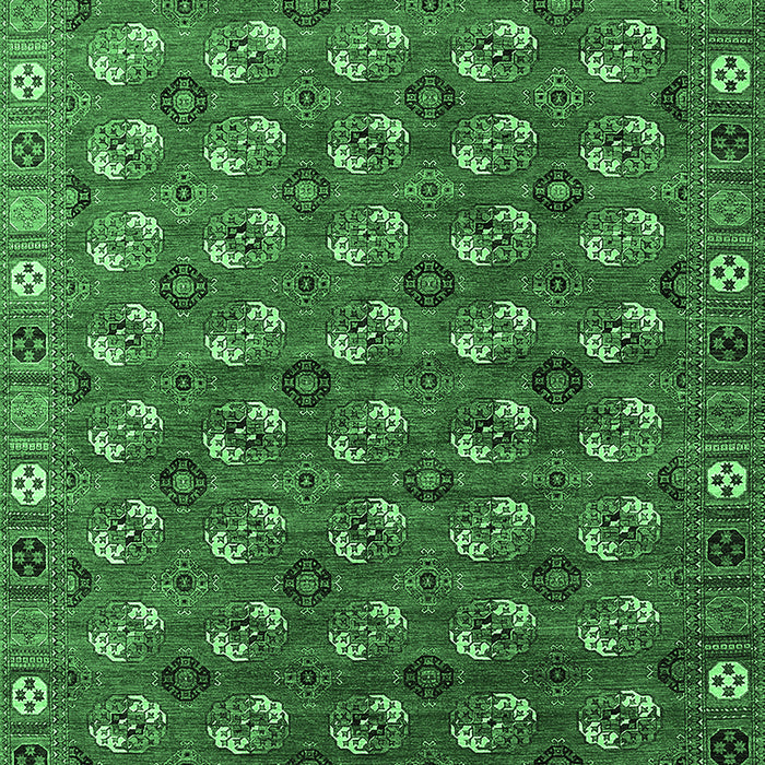 Machine Washable Southwestern Emerald Green Country Area Rugs, wshurb2413emgrn