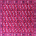 Square Machine Washable Southwestern Pink Country Rug, wshurb2413pnk