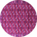 Round Southwestern Purple Country Rug, urb2413pur