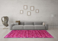 Machine Washable Southwestern Pink Country Rug, wshurb2413pnk