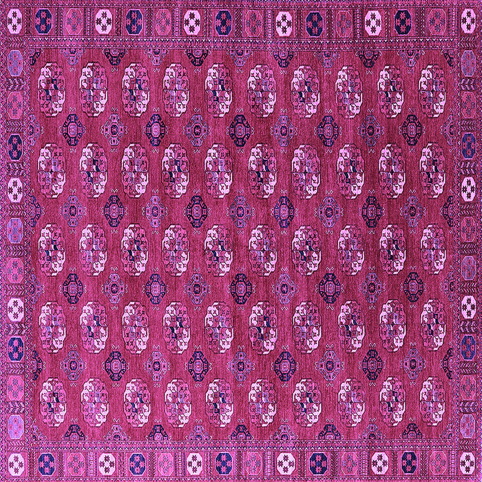 Square Machine Washable Southwestern Purple Country Area Rugs, wshurb2413pur