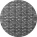 Round Machine Washable Southwestern Gray Country Rug, wshurb2413gry