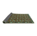 Sideview of Southwestern Turquoise Country Rug, urb2413turq