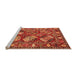 Sideview of Machine Washable Oriental Orange Industrial Area Rugs, wshurb2414org