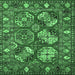 Square Oriental Emerald Green Industrial Rug, urb2414emgrn