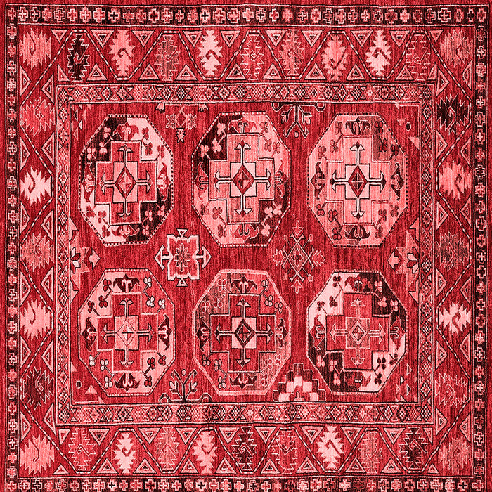 Machine Washable Oriental Red Industrial Rug, wshurb2414red