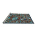 Sideview of Machine Washable Oriental Light Blue Industrial Rug, wshurb2414lblu