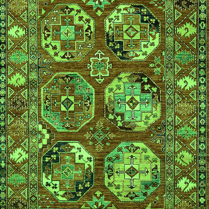 Machine Washable Oriental Green Industrial Area Rugs, wshurb2414grn