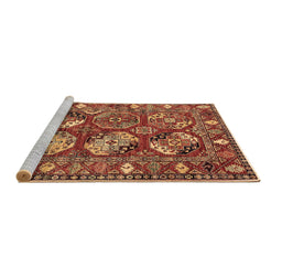 Sideview of Machine Washable Oriental Brown Industrial Rug, wshurb2414brn