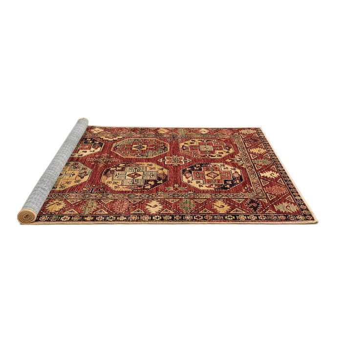 Sideview of Machine Washable Oriental Brown Industrial Rug, wshurb2414brn