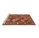 Sideview of Machine Washable Oriental Brown Industrial Rug, wshurb2414brn