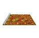 Sideview of Machine Washable Oriental Yellow Industrial Rug, wshurb2414yw